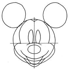 236x236 Or Draw Mickey Mouse Face - Mouse Face Drawing