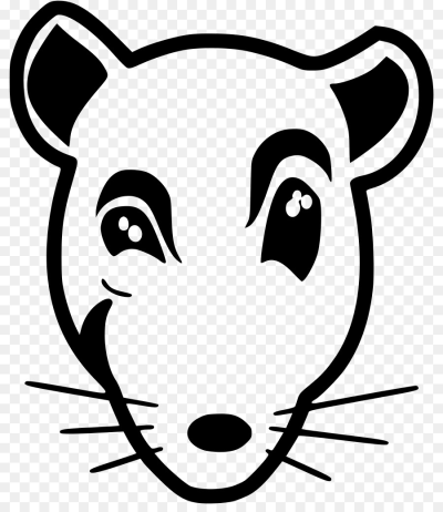 400x462 download free png rat face drawing mouse drawing black rat cartoon - Mouse Face Drawing