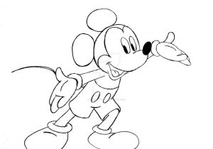 300x210 cartoon mickey mouse drawing micky mouse cartoons sketch mickey - Mouse Line Drawing