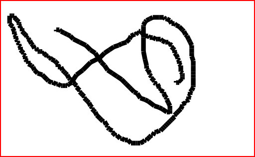 512x316 drawing with mouse causes gaps between pixels - Mouse Line Drawing