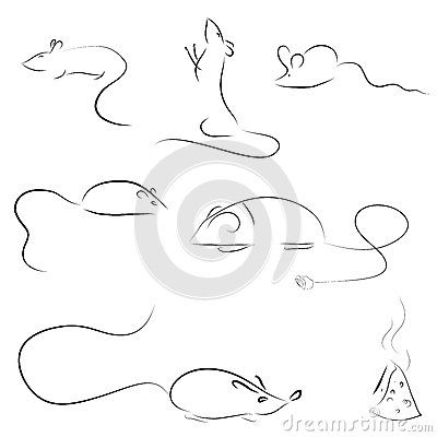 400x400 mouse line art for my tattoo tattoos mouse tattoos, rat tattoo - Mouse Line Drawing