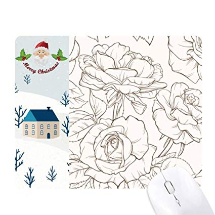 425x425 Line Drawing Drawing Art Plant Santa Claus House - Mouse Line Drawing