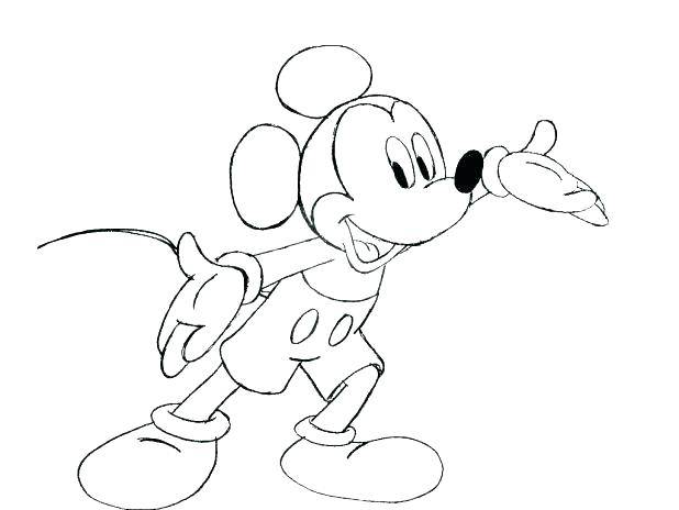 618x464 Outline Of A Related Coloring Pages Pix For Mickey Mouse Drawing - Mouse Outline Drawing