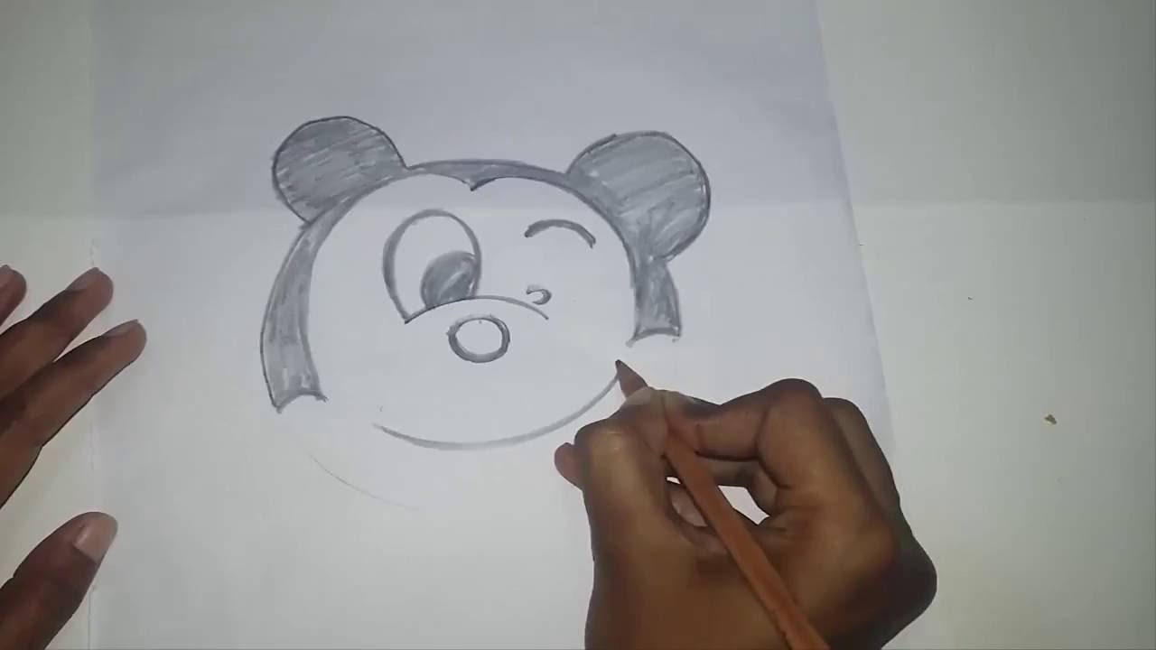 1280x720 Mickey Mouse Pencil Drawing - Mouse Pencil Drawing