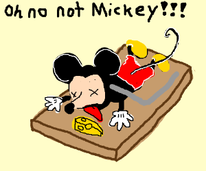 300x250 mickey mouse trapped in a mouse trap drawing - Mouse Trap Drawing