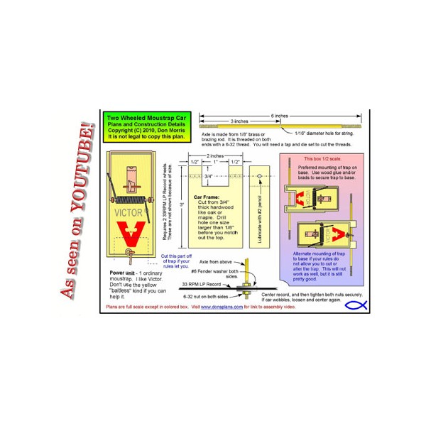 600x600 mousetrap car detailed drawing - Mousetrap Car Drawing