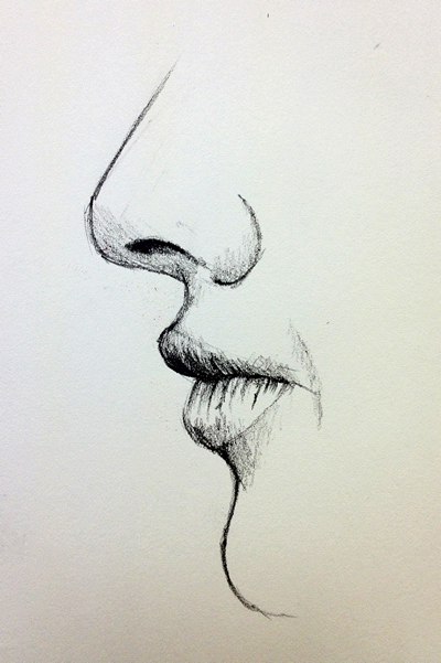 400x601 how to draw a mouth - Mouth Drawing