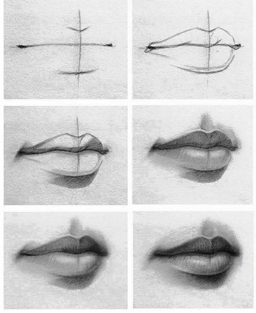 1080x1323 Tutorial Of Drawing Lips - Mouth Drawing