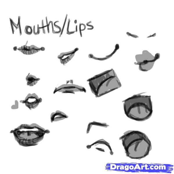 600x600 Step How To Draw Easy People - Mouth Drawing Easy