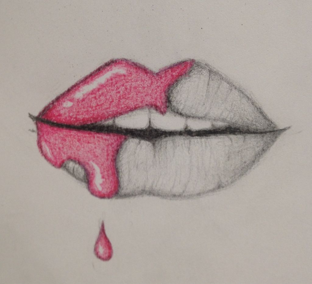 1024x933 Easy Lips Drawing Tumblr Image Gallery - Mouth Drawing Easy