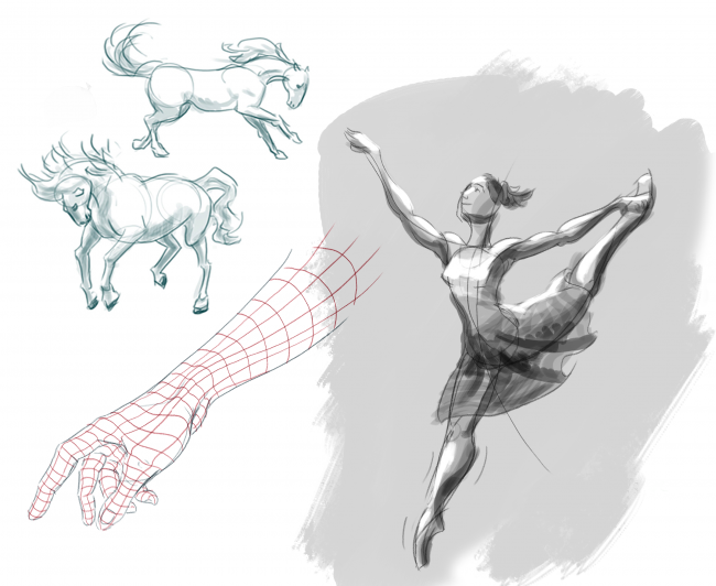 650x532 movement and weight in drawing kids out and about pittsburgh - Movement Drawing