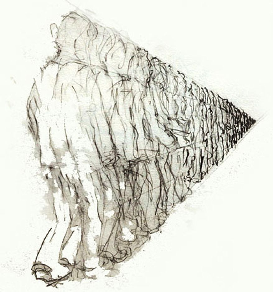 878x941 pencilpenmarkercrayoninkcharcoal - Movement Drawing