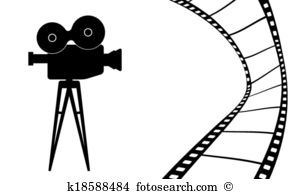 300x194 movie camera clip art - Movie Camera Drawing