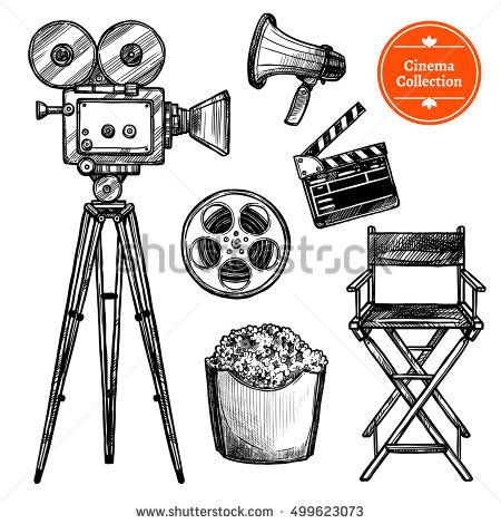 450x470 resultado de imagen para vintage cinema camera drawings movie - Movie Camera Drawing