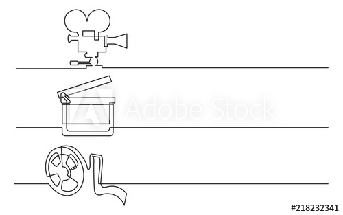 500x313 Banner Design - Movie Camera Drawing