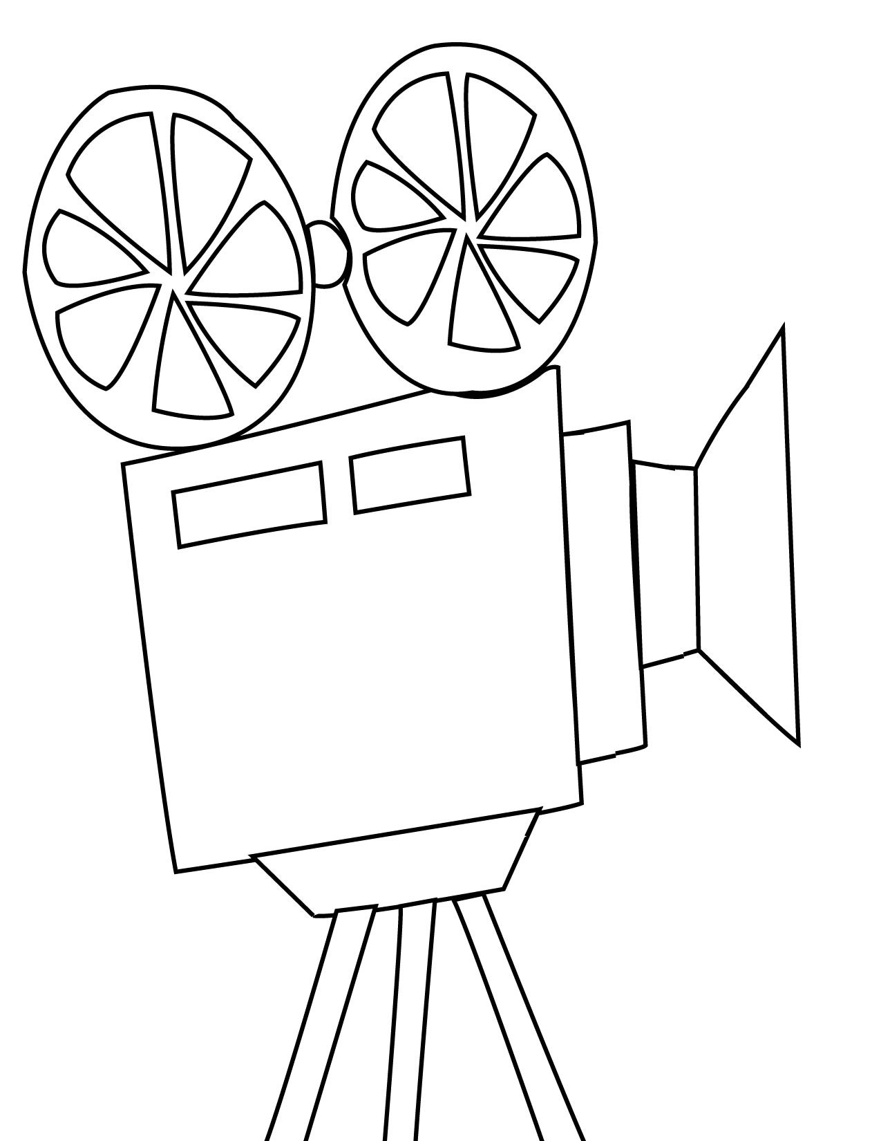 1275x1650 coloring film valid movie camera drawing at getdrawings - Movie Camera Drawing
