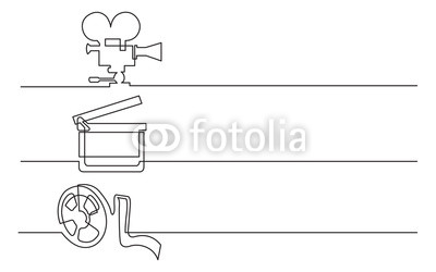 400x250 Banner Design - Movie Film Drawing