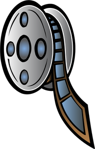 192x300 movie tape reel vector drawing color - Movie Reel Drawing