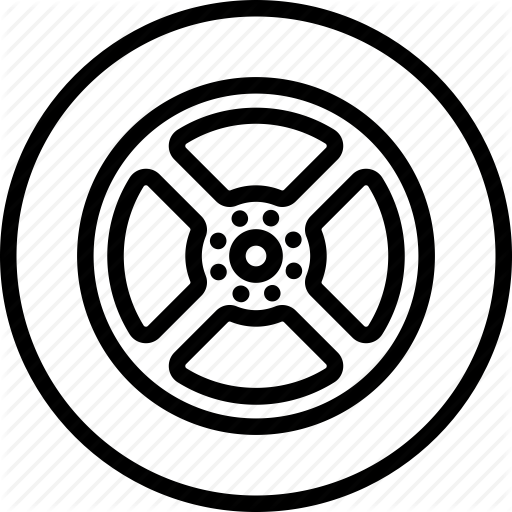 512x512 cinema, film, movie, reel, roll icon - Movie Reel Drawing