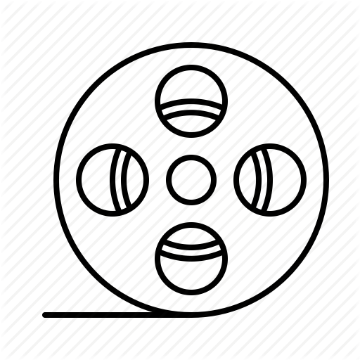 512x512 cinema, film, movie, reel, theater icon - Movie Reel Drawing