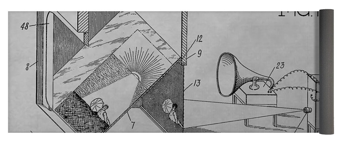 1171x500 movie theater patent drawing yoga mat for sale - Movie Theater Drawing