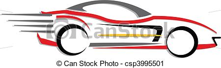 450x140 line art of sports car vector illustration of fast moving sports - Moving Car Drawing