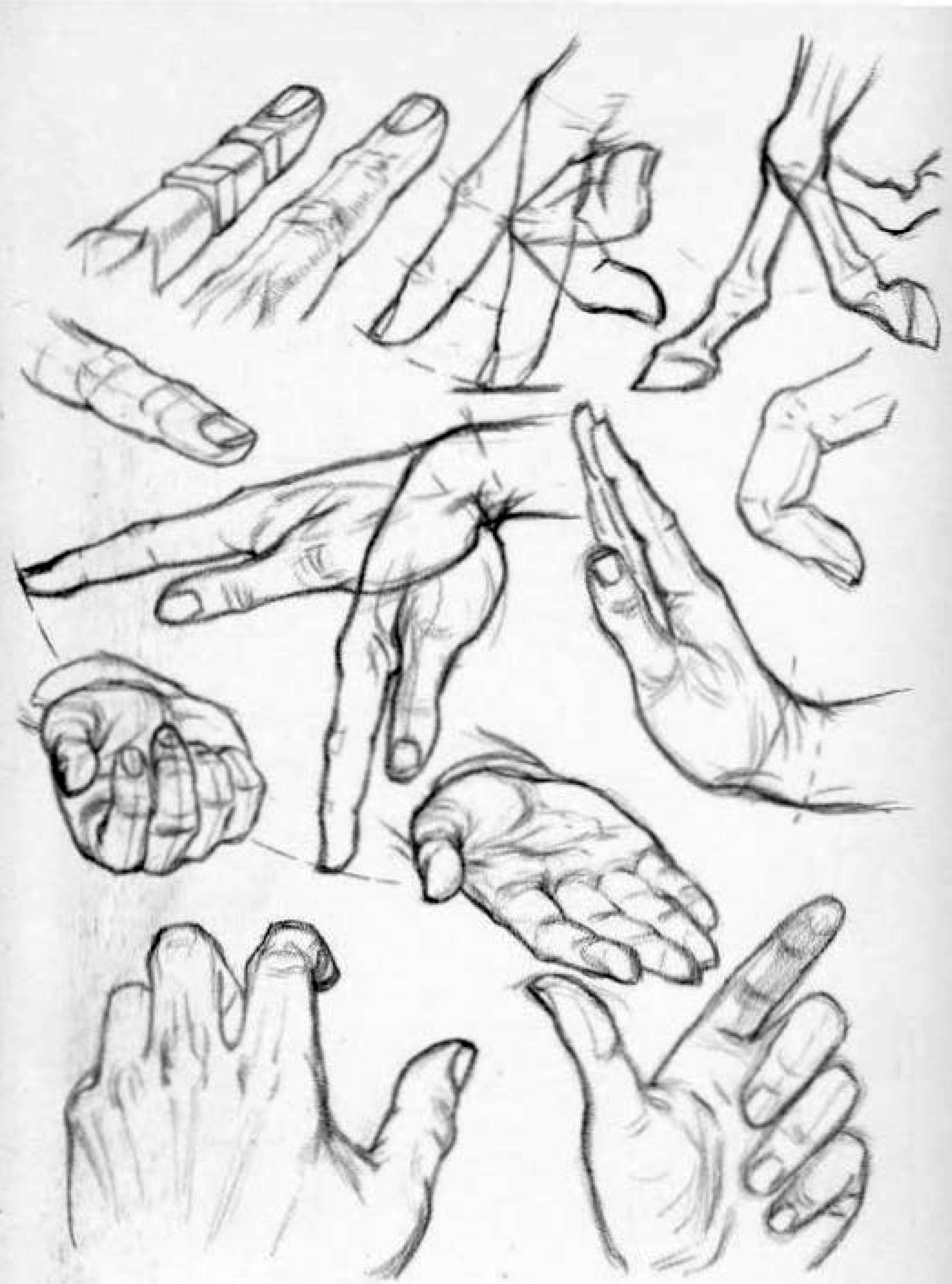 2181x2941 How To Draw Hands - Moving Drawing