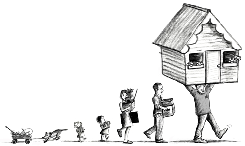 500x298 Drawings Pregnancy Moving Home - Moving Drawing