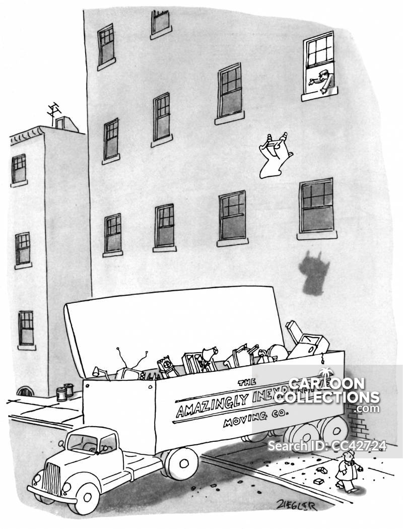 800x1050 Removalists Cartoons - Moving Truck Drawing