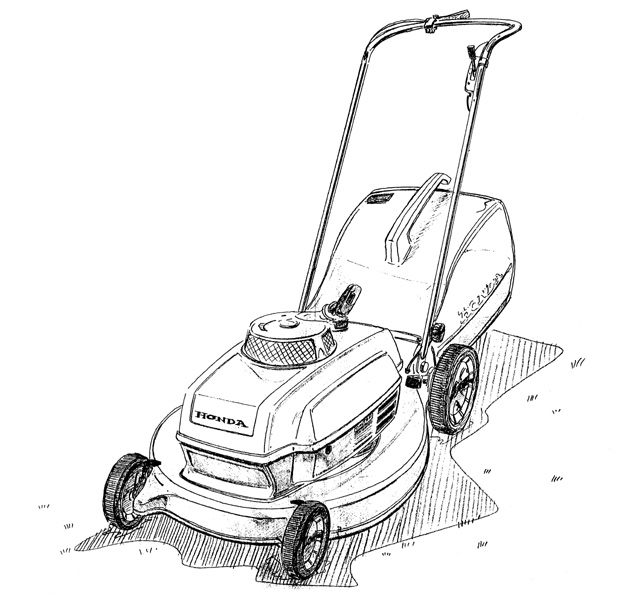 630x596 honda global the lawn mower - Mower Drawing