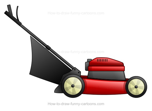 530x388 how to draw a cartoon lawn mower - Mower Drawing