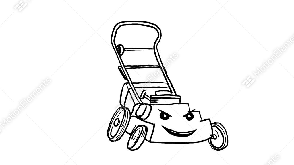 1024x576 lawn mower cartoon drawing animation stock animation - Mower Drawing