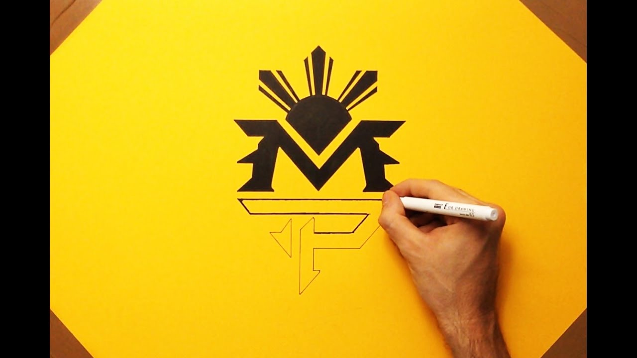 1280x720 How To Draw Manny Pacquiao Logo Pac Mp Boxing - Mp Drawing