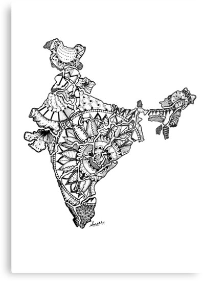 399x550 Incredible India Metal Print - Mp Drawing