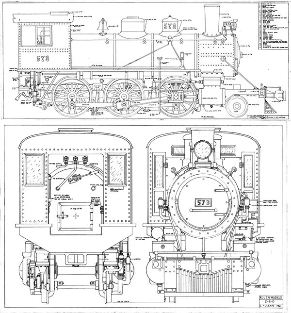 Чертежи паровозов для моделирования с размерами