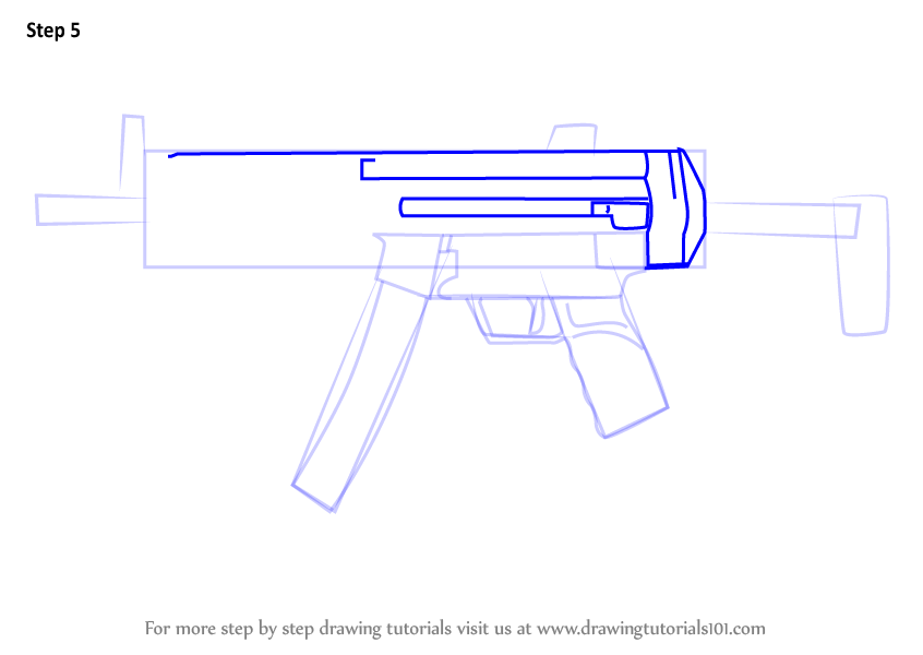 846x600 learn how to draw from counter strike - Mp5 Drawing