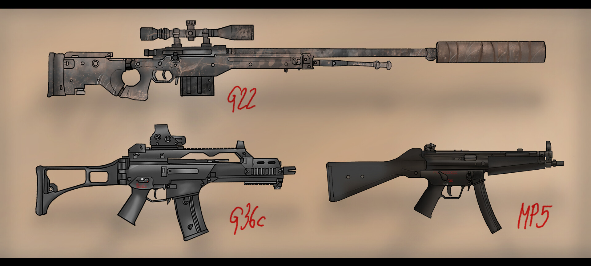 Mp5 Drawing at Explore collection of Mp5 Drawing