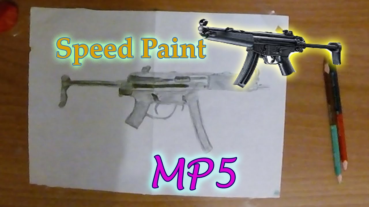 1280x720 Drawing A Real Life - Mp5 Drawing