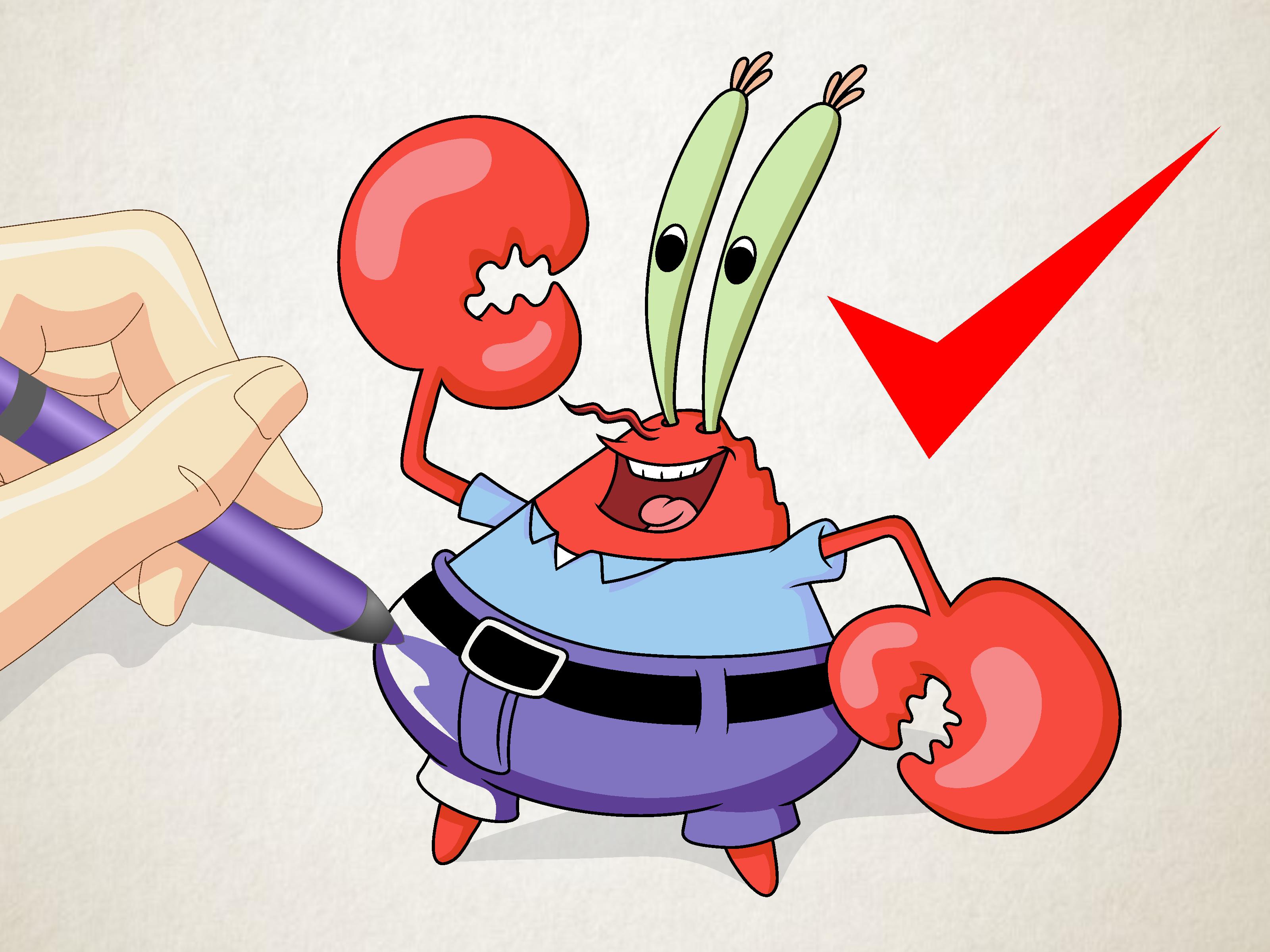 3200x2400 How To Draw Mr Krabs From Spongebob Squarepants Steps - Mr Krabs Drawing