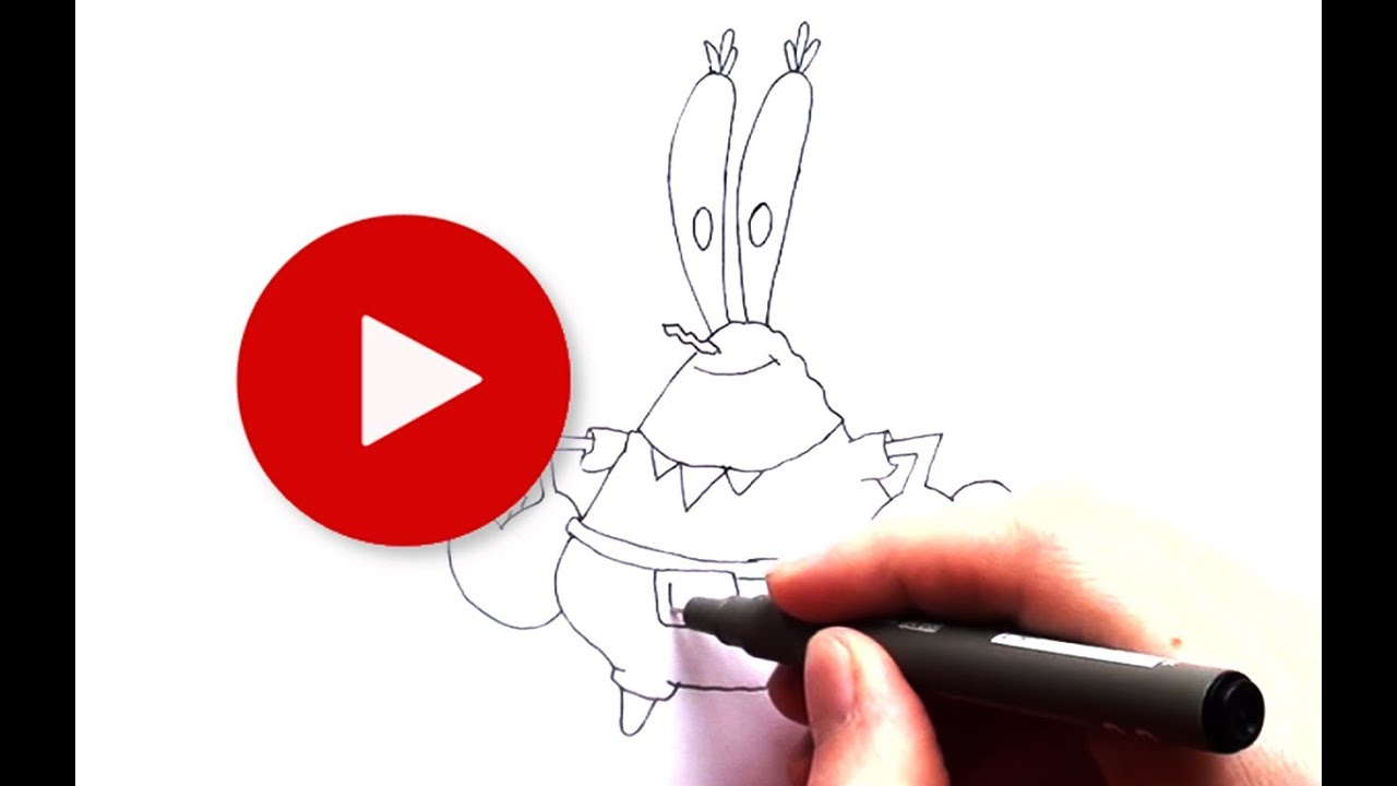 1280x720 How To Draw Mr Krabs From Spongebob How To Draw Cartoons - Mr Krabs Drawing