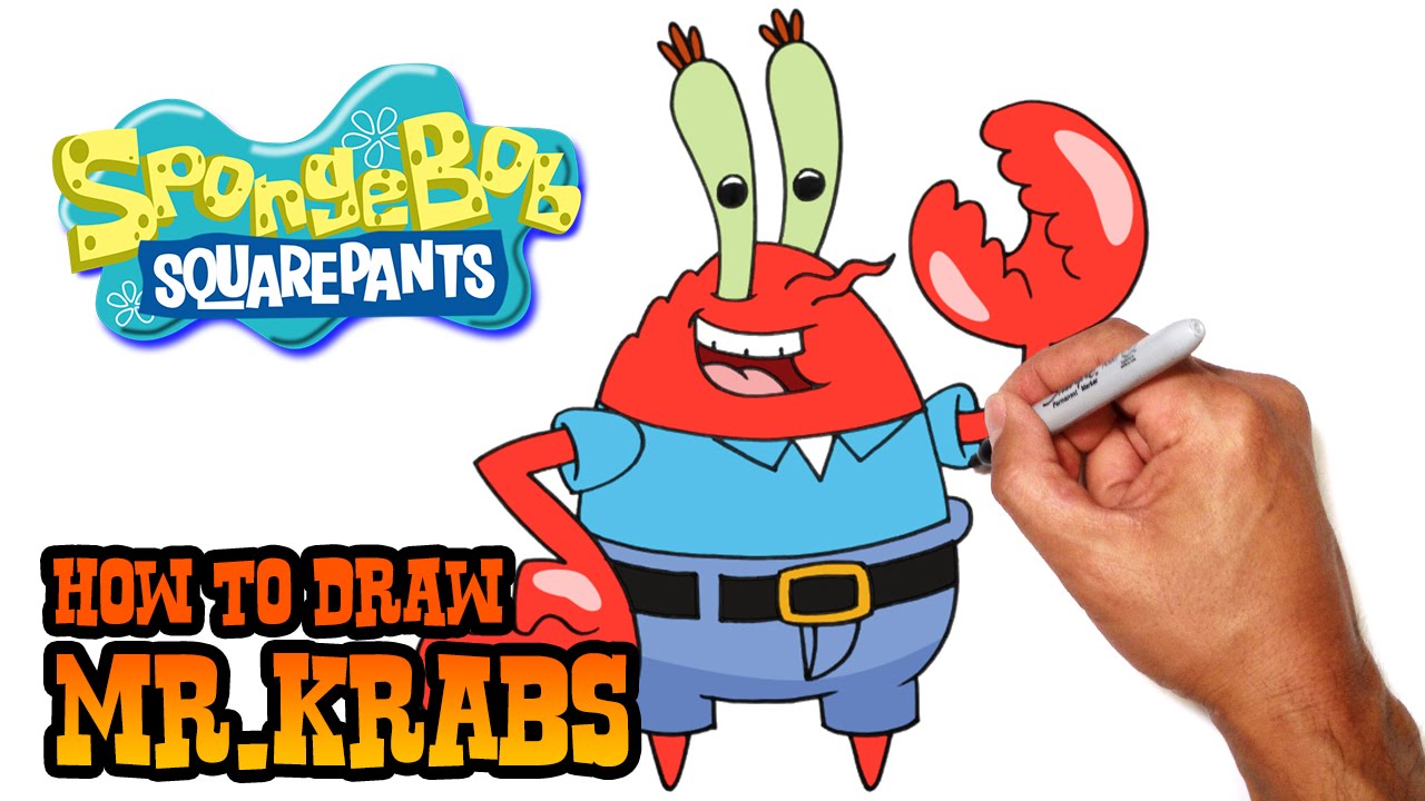 1280x720 How To Draw Mr Krabs Spongebob Squarepants - Mr Krabs Drawing