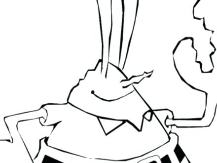 440x330 Mr Krabs Coloring Pages For Kids Krab - Mr Krabs Drawing