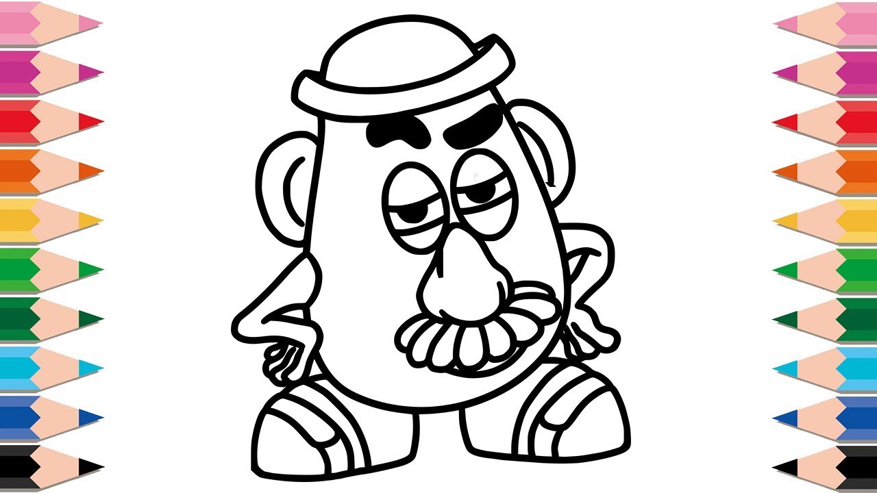 1280x720 How To Draw Toy Story Mr Potato Head Coloring Pages Drawing - Mr Potato Head Drawing