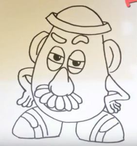 282x300 How To Draw Mr Potato Head From Toy Story - Mr Potato Head Drawing