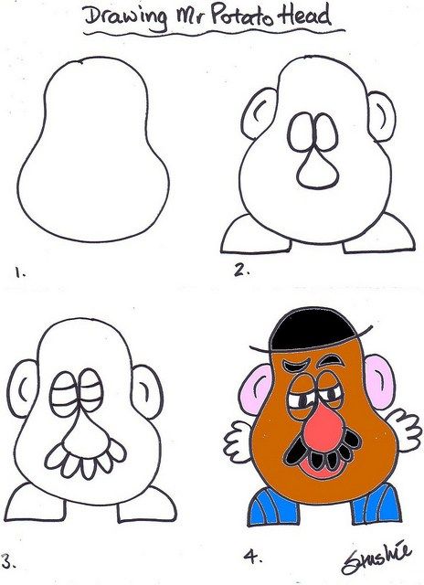 464x640 Lesson Drawing Mr Potato Head Rocks Drawings, Art, Art - Mr Potato Head Drawing