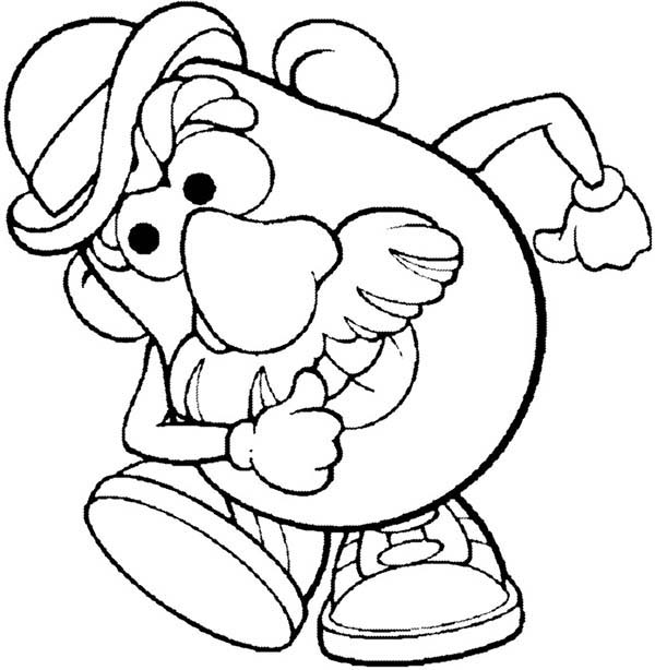 600x614 Drawing Mr Potato Head Coloring Pages Bulk Color - Mr Potato Head Drawing