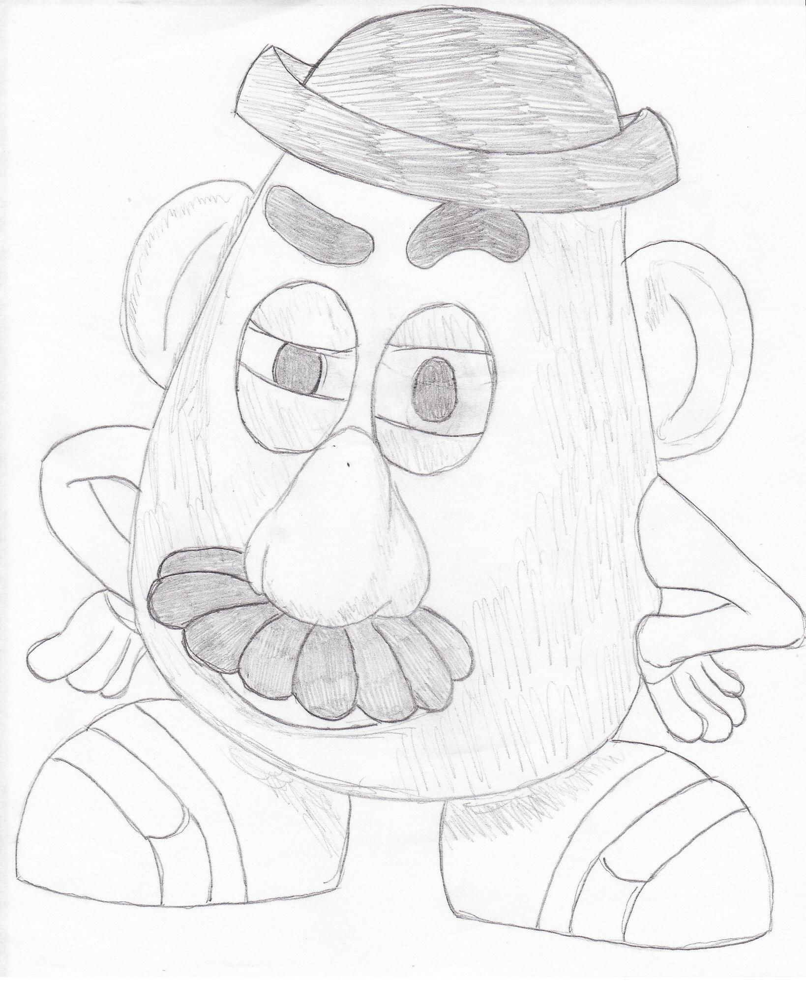 1639x1998 Mr Potato Head - Mr Potato Head Drawing