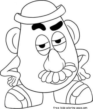 321x377 Mr Potato Head Toy Story Colouring Pages Mr Potato Head Toy - Mr Potato Head Drawing