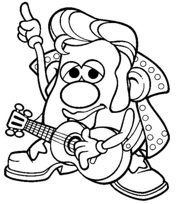 600x676 Five Senses Coloring Pages Beautiful Mr Potato Head Drawing - Mr Potato Head Drawing