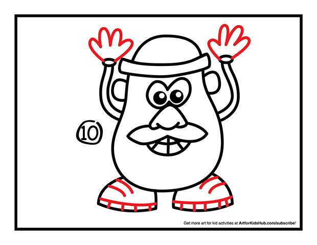 620x479 How To Draw Mr Potato Head - Mr Potato Head Drawing